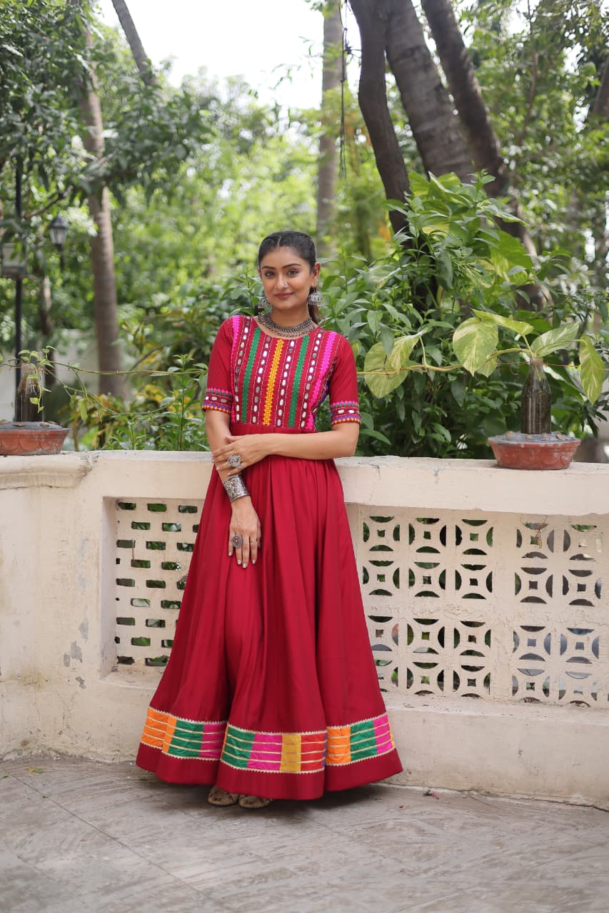 Her Highness Fashion Multicolor Embroidered Gown