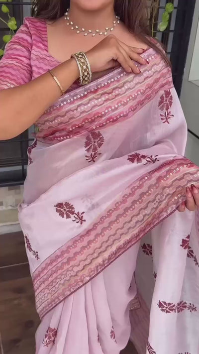 Drape yourself in luxury with this Tani Shani Silk Saree