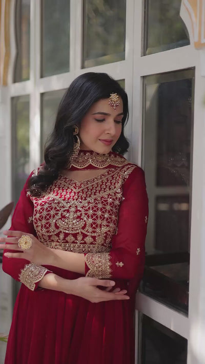 Designer ethnic gown video for wedding and festive wear