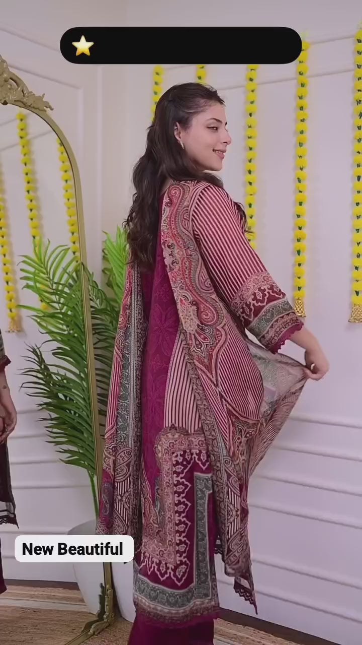 Rajhans Soft Muslin Readymade Suit Set with Dupatta